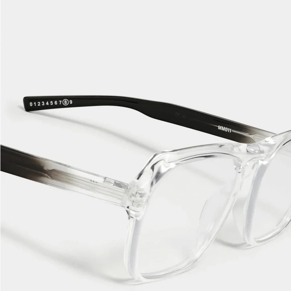 Maison Martin Margiela Clear and Black Eyeglasses